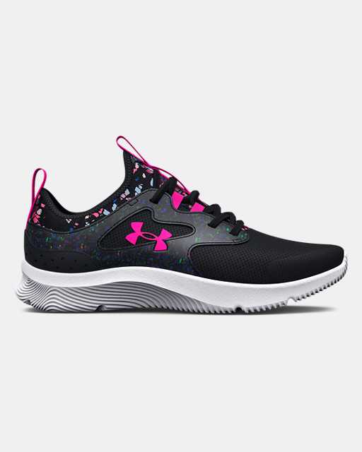 Under Armour Flow Swirl Girls Athletic Mesh Blue Pink Size 4 NEW 